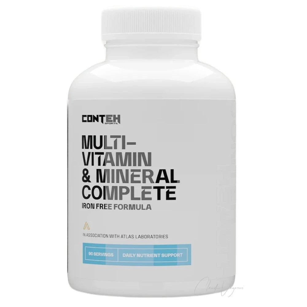 Dose Conteh Sports Multi-Vitamin & Mineral mit 180 Kapseln, Multivitamin ohne Eisen mit 28 Positionen pro Portion