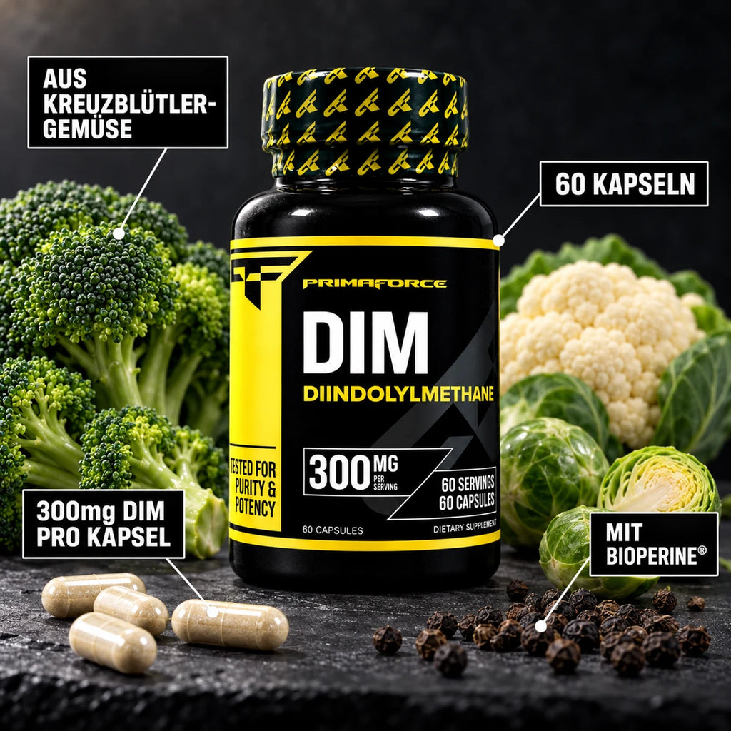 DIM 300mg Kapseln – 300mg DIM pro Kapsel mit Bioperine, 60 Kapseln