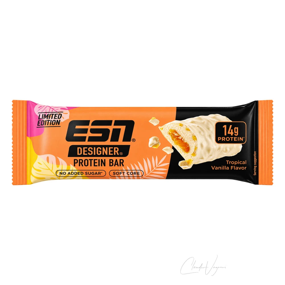 ESN Designer Bar 45g Tropical Vanilla – Proteinriegel ohne Zuckerzusatz