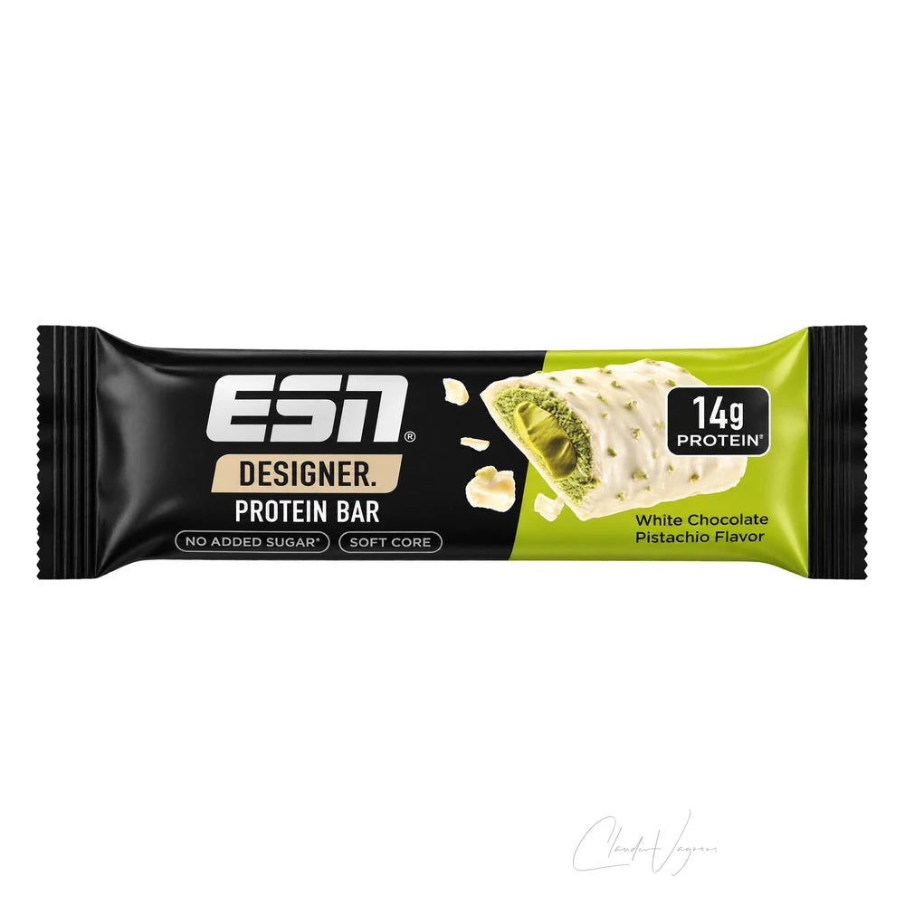 ESN Designer Bar 45g White Chocolate Pistachio – Proteinriegel ohne Zuckerzusatz