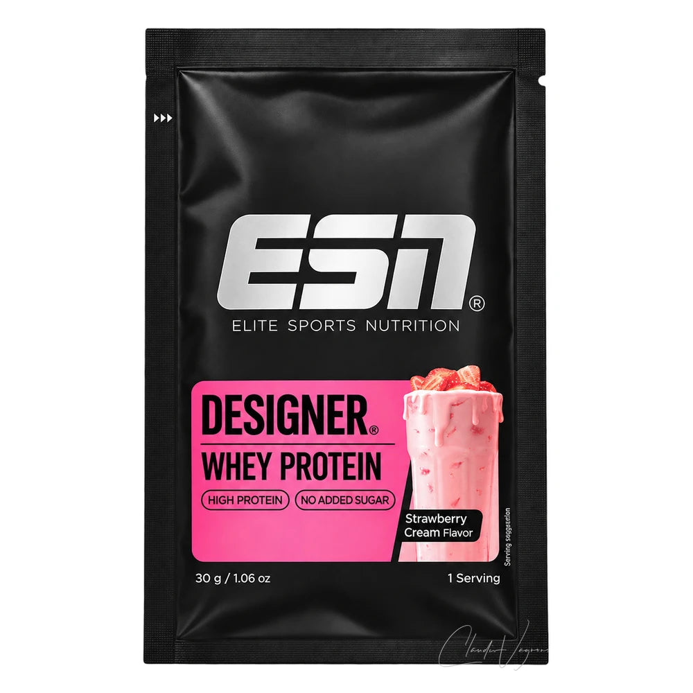 ESN Designer Whey 30g Probe Strawberry Cream – Proteinpulver zum Probieren