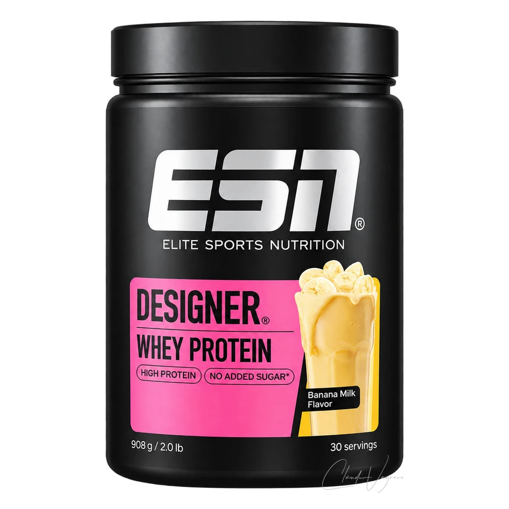 ESN Designer Whey Protein 908g Banana Milk – Whey Proteinpulver ohne Zuckerzusatz