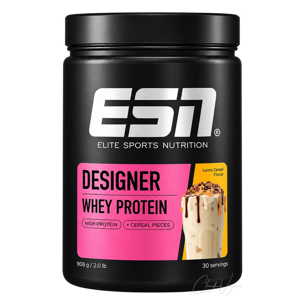 ESN Designer Whey Protein 908g Leons Cereal – Whey Proteinpulver ohne Zuckerzusatz