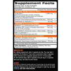 Etikett Cordarine mit Supplement Facts 1500mg Cordy Plex 500mg MitoBurn und 150mg CaloriBurn GP pro Portion ohne Koffein