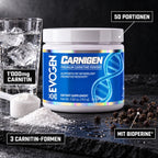 Evogen Carnigen – 1'000mg Carnitin aus 3 Formen mit Bioperine, 50 Portionen