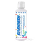Flasche Evogen Carnigen Liquid, L-Carnitin flüssig mit 3'000mg pro Esslöffel und Acetyl-L-Carnitin, Sour Gummies, 473ml