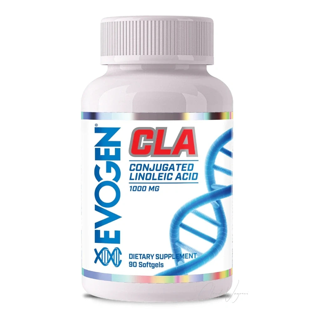 Evogen CLA Dose mit 90 Softgels konjugierte Linolsaeure mit 1000mg CLA Oel und 800mg reinem CLA pro Softgel Essential Series