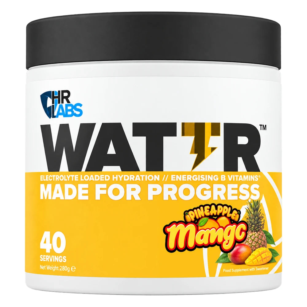 HR Labs WATTR Elektrolyte Pulver Ananas-Mango, Dose mit 40 Portionen, Elektrolyte ohne Zucker mit Taurin und B-Vitaminen