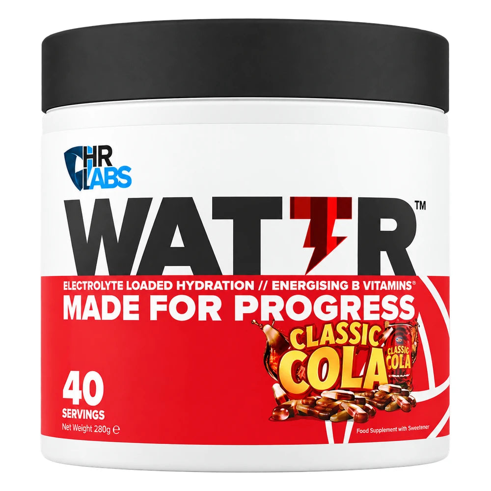 HR Labs WATTR Elektrolyte Pulver Classic Cola, Dose mit 40 Portionen, Elektrolyte ohne Zucker mit Taurin und B-Vitaminen