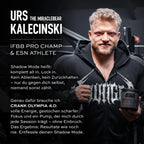 IFBB Pro Urs Kalecinski mit ESN Crank Olympia IV Pre-Workout Booster, Shadow Mode Edition