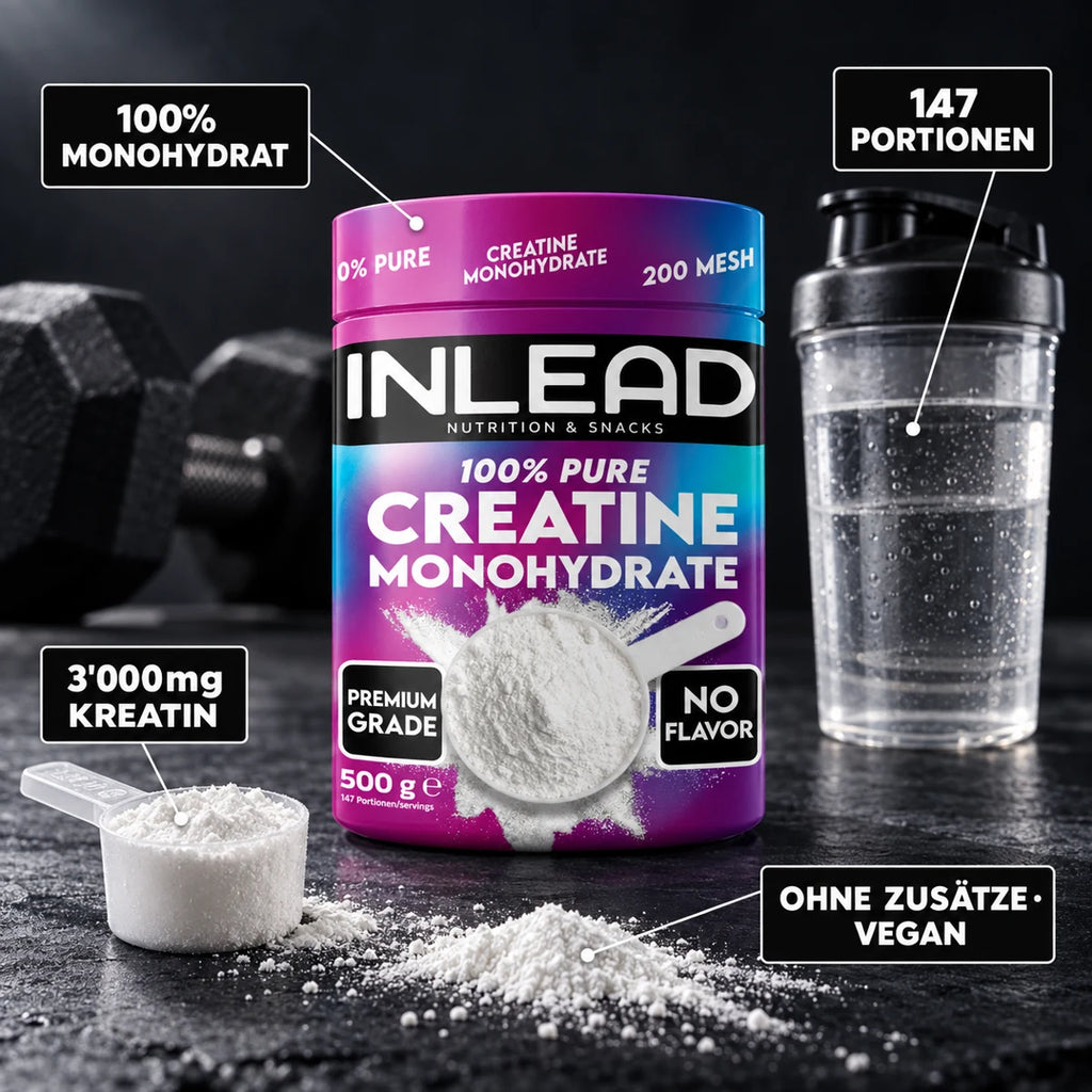 INLEAD Creatine Monohydrate 3'000mg Kreatin, 147 Portionen