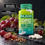 INLEAD OPC Traubenkernextrakt – 350mg OPC, 500mg Traubenkernextrakt, 120 vegane Kapseln