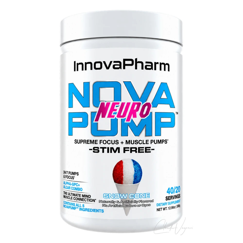 Dose InnovaPharm Nova Pump Neuro 386g, Pump Booster ohne Koffein mit 8g Citrullin-Malat pro Scoop