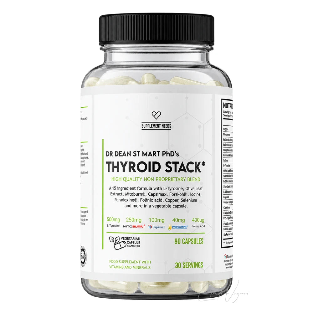 L-Tyrosin & Jod Kapseln – Supplement Needs Thyroid Stack, 90 Kapseln