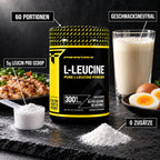 Leucin Pulver 5g pro Portion, 300g – 5g Leucin pro Scoop, geschmacksneutral, ohne Zusätze, 60 Portionen