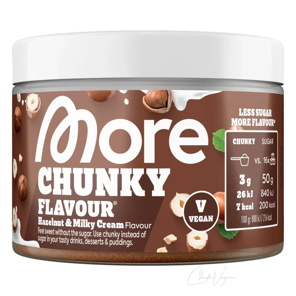 More Nutrition Chunky Flavour 150g Hazelnut & Milky Cream – Geschmackspulver ohne Zucker