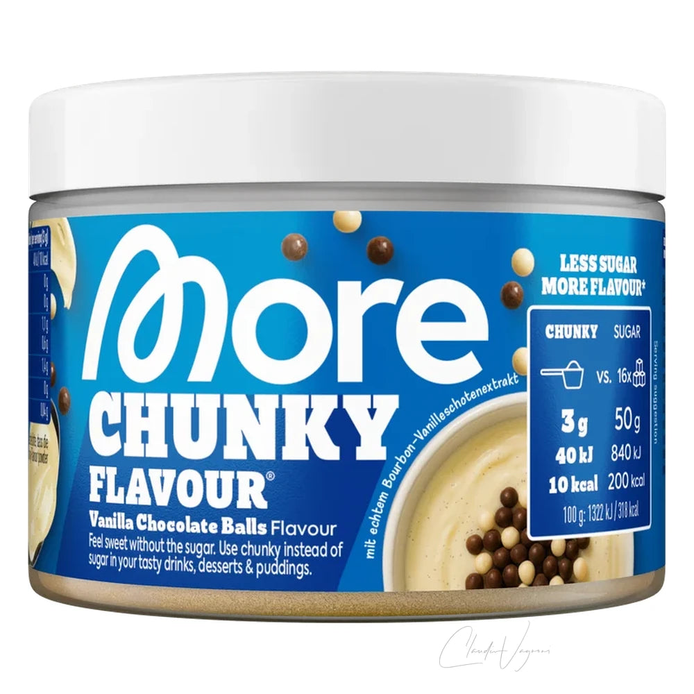More Nutrition Chunky Flavour 150g Vanilla Chocolate Balls – Geschmackspulver ohne Zucker