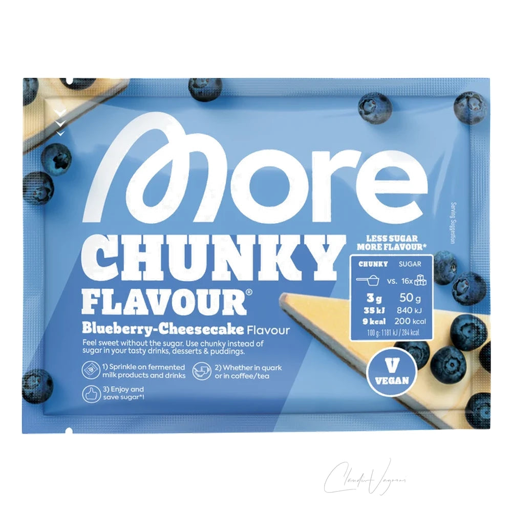 More Nutrition Chunky Flavour 30g Probe Blueberry Cheesecake – Geschmackspulver zum Probieren
