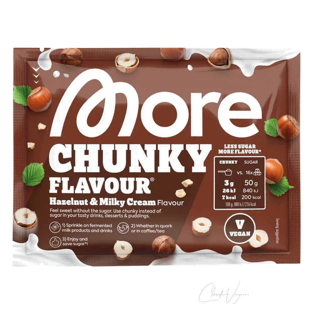 More Nutrition Chunky Flavour 30g Probe Hazelnut & Milky Cream – Geschmackspulver zum Probieren