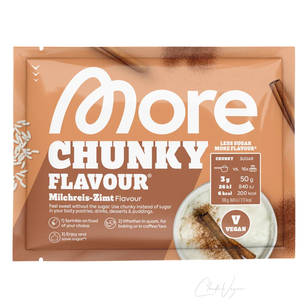 More Nutrition Chunky Flavour 30g Probe Milchreis-Zimt – Geschmackspulver zum Probieren
