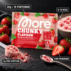 More Nutrition Chunky Flavour 30g Probe Strawberry Perfection – 30g für 10 Portionen à 3g, 6–12 kcal, zum Probieren