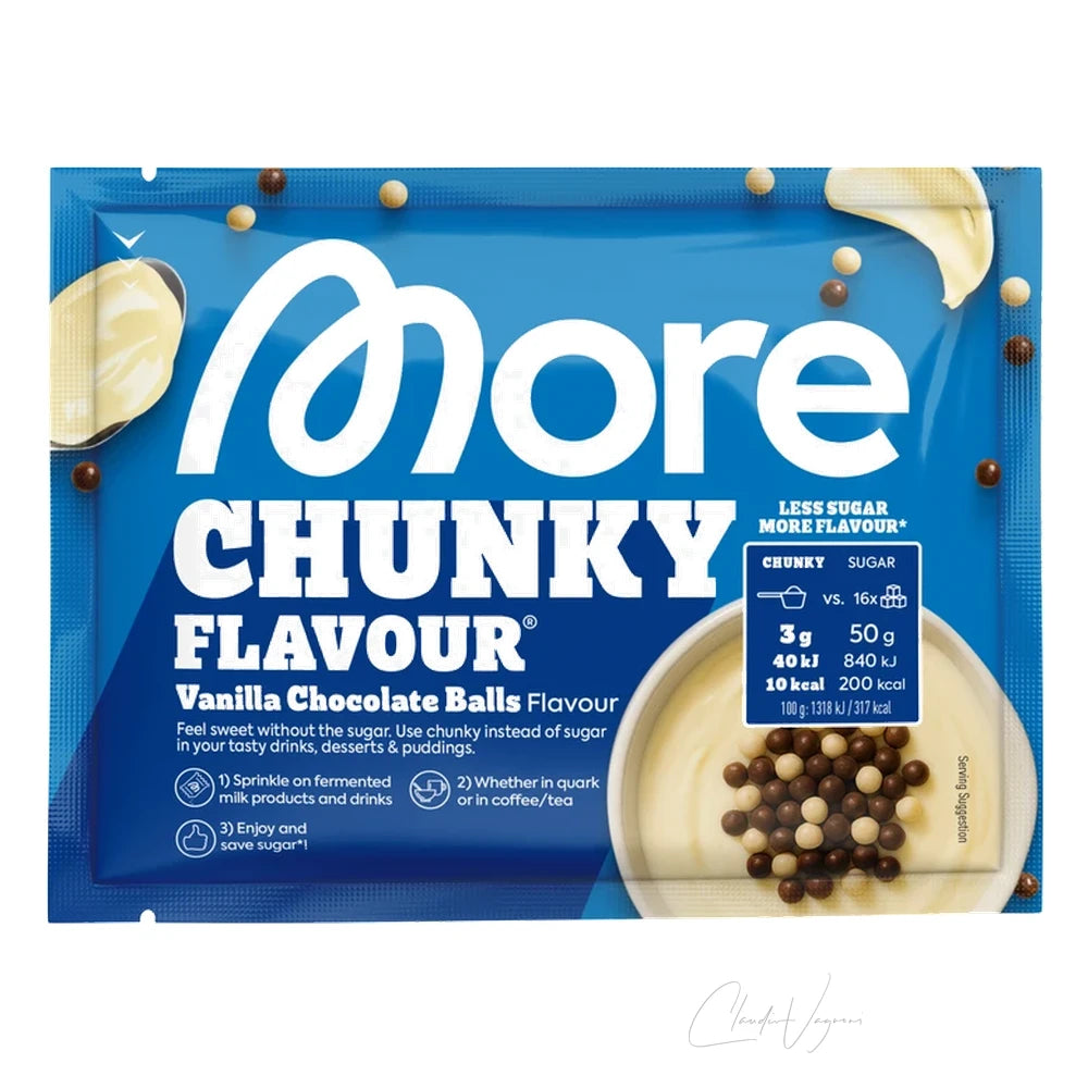 More Nutrition Chunky Flavour 30g Probe Vanilla Chocolate Balls – Geschmackspulver zum Probieren