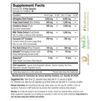 Nährwertetikett SNS Kidney Assist XT mit Astragalus, Traubenkern, Cranberry, Mariendistel, Curcumin C3 und Kiefernrinde