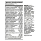 Nährwerttabelle TbJP The One Multivitamin mit 13 Vitaminen, 11 Mineralstoffen pro Tablette und Prozent des Referenzwerts