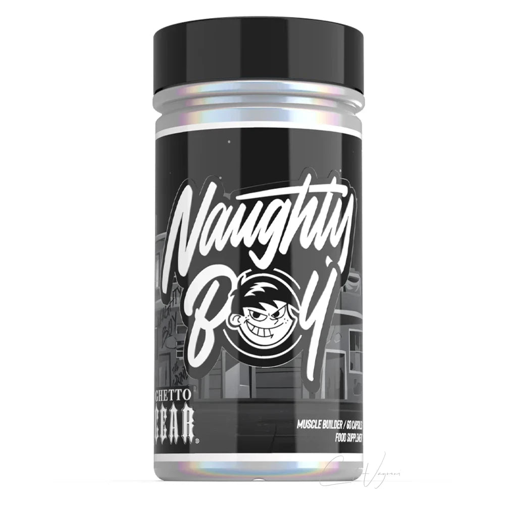 Naughty Boy Ghetto Gear Dose mit 60 Kapseln und 500mg Turkesterone Quelle Ajuga turkestanica plus Beta Ecdysteron und Laxogenin