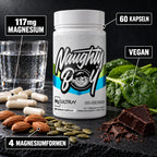 Naughty Boy MgUltra4 Magnesium Kapseln – 117mg Magnesium aus 4 Formen, vegan, 60 Kapseln