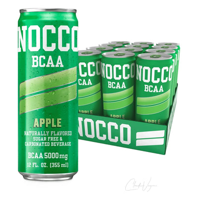 NOCCO BCAA Drink 330ml Apfel (BCAA+, koffeinfrei) – zuckerfrei mit BCAA und Vitaminen