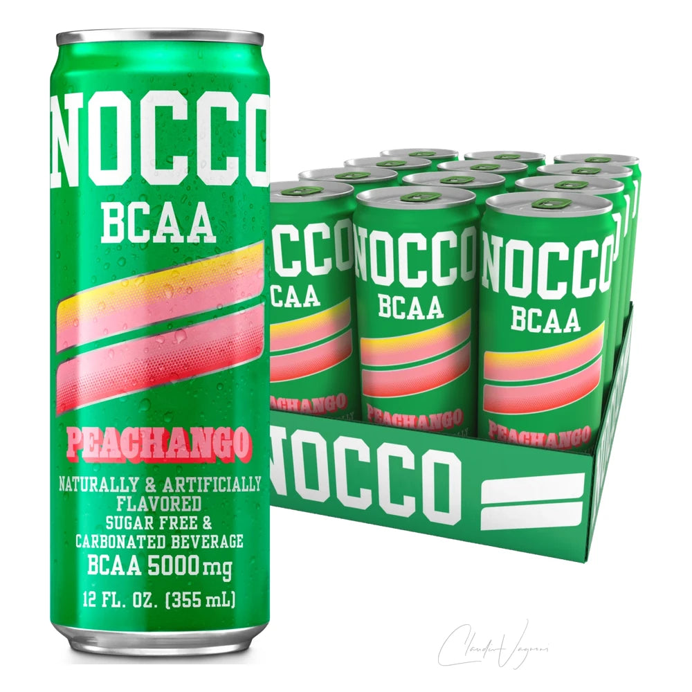 NOCCO BCAA Drink 330ml Peachango (BCAA+, koffeinfrei) – zuckerfrei mit BCAA und Vitaminen