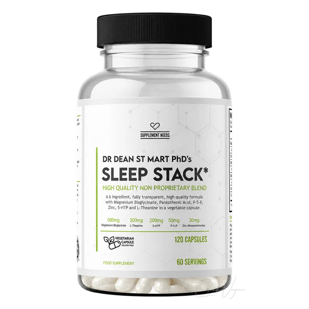 Schlaf Kapseln mit 5-HTP, L-Theanin & Magnesium – Supplement Needs Sleep Stack