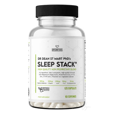 Schlaf Kapseln mit 5-HTP, L-Theanin & Magnesium – Supplement Needs Sleep Stack
