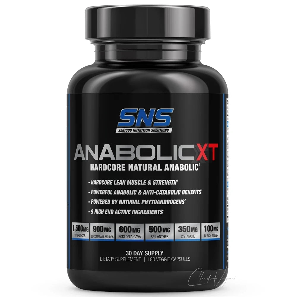 SNS Anabolic XT Dose mit 180 Kapseln Testo Booster mit SR10X Eucommia und Panax Ginseng mit 70 Prozent Ginsenosiden