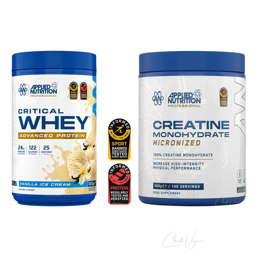 Start-Bundle Muskelaufbau: Applied Nutrition Critical Whey und Creatine Monohydrate
