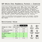 Nährwerte und Zutaten Sugar'd Out White Choc Raspberry – Sugar'd Out Protein + Creatine Bar 12 x 68g