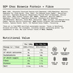 Nährwerte und Zutaten Sugar'd Out Choc Brownie – Sugar'd Out Protein + Fibre Bar 15 x 62g