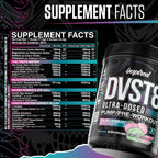 Supplement Facts Inspired DVST8 25 mit 8000mg Citri-Fuzion, 6000mg L-Citrullin, NO3-T Nitraten und 400mg Koffein