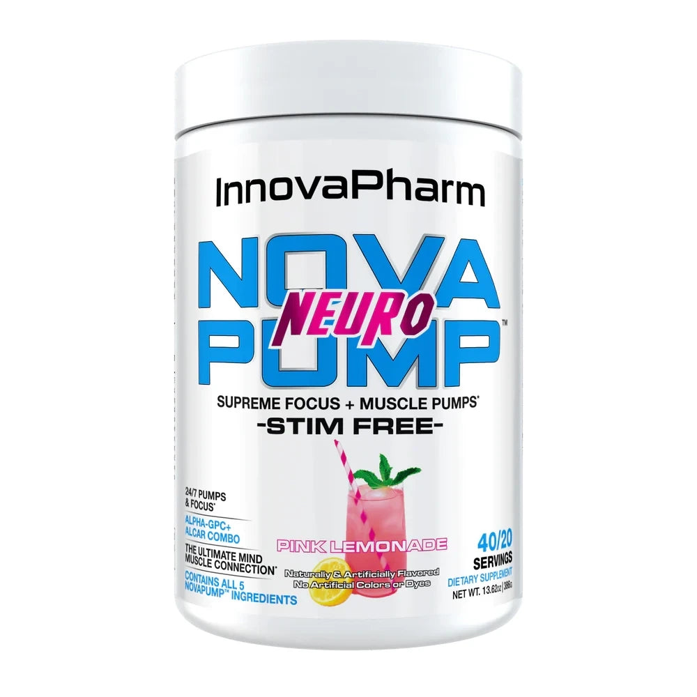 Supplement Facts Nova Pump Neuro: Pump Booster mit 8'000mg Citrullin-Malat, 4'000mg GlycerSize, 1'000mg Super Spinach, 600mg Alpha-GPC