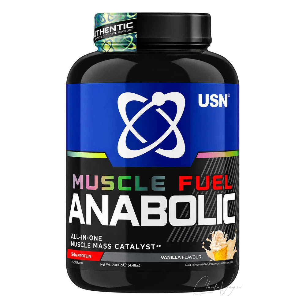 USN Muscle Fuel Anabolic Vanilla – All-in-One Gainer mit 54g Protein und Kreatin 2kg