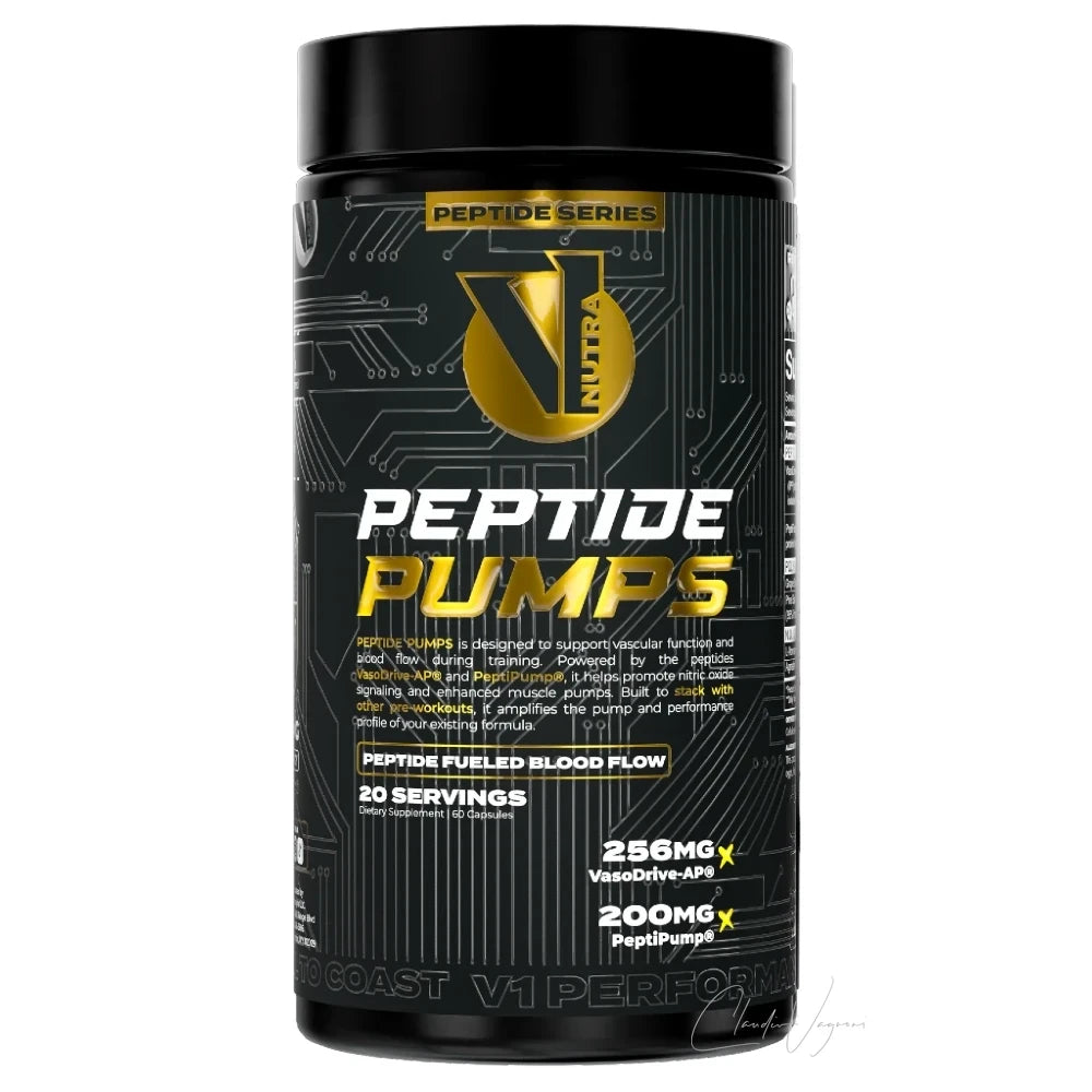 Dose V1 Nutra Peptide Pumps, Non-Stim Pump Booster in Kapseln mit VasoDrive-AP Peptiden und OPC aus Traubenkern