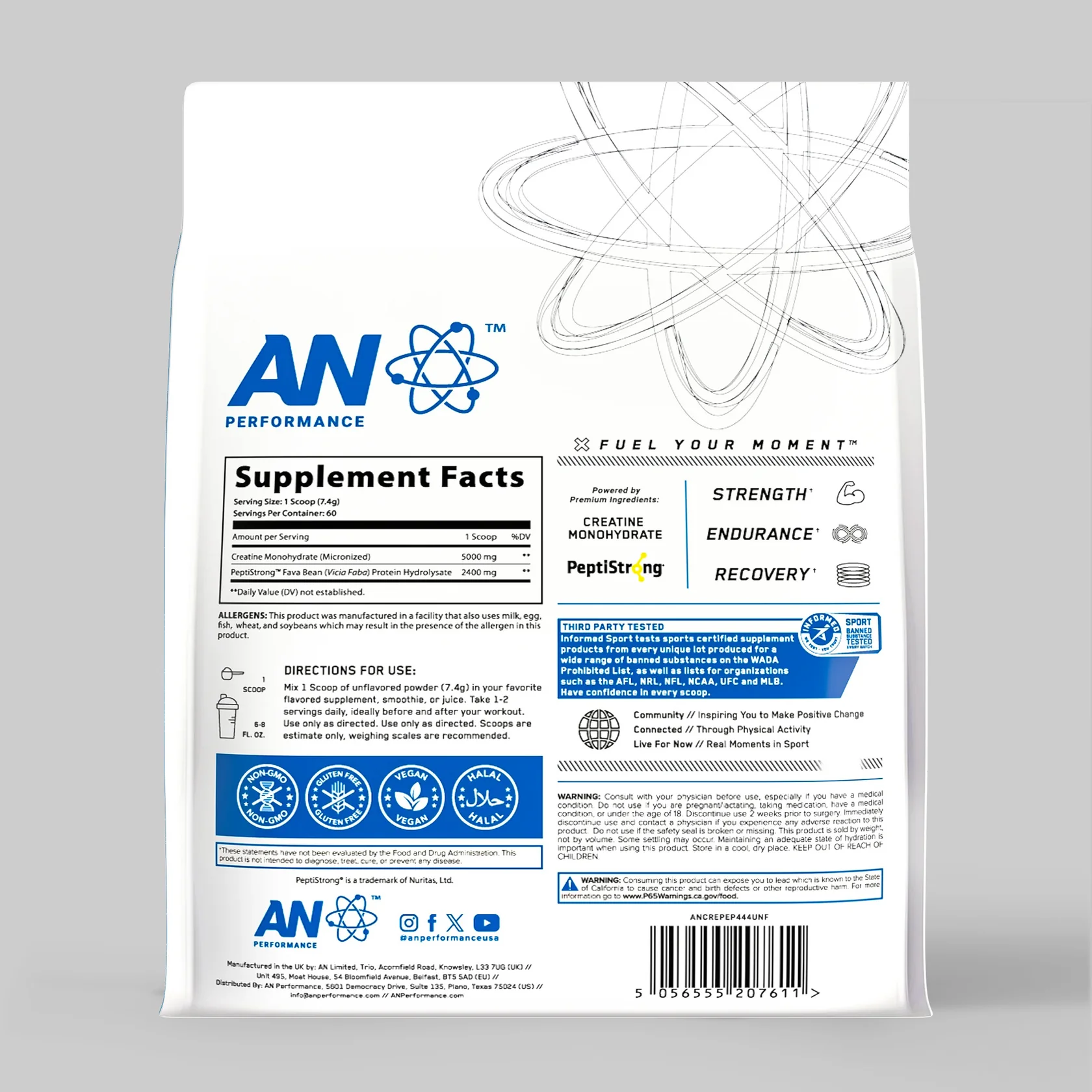 Applied Creatine Peptide von Applied Nutrition – Veganes Kreatin mit PeptiStrong für Muskelaufbau