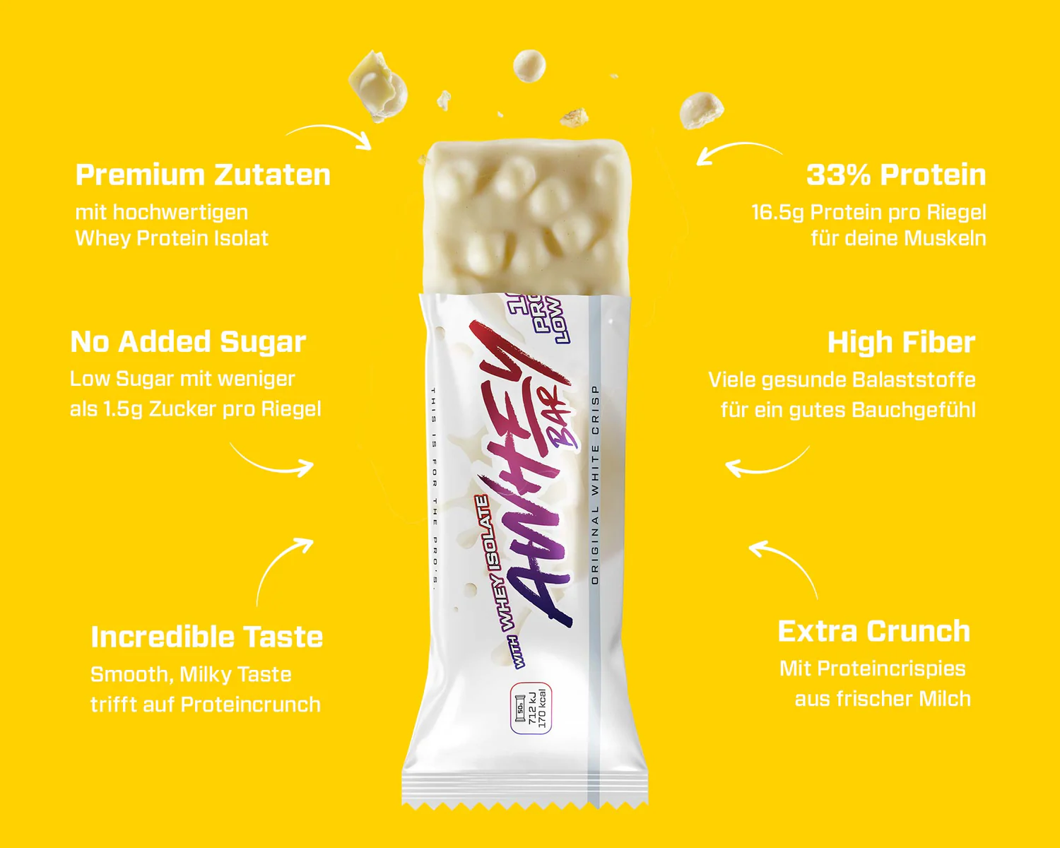 AWhey Der Proteinriegel mit hochwertigem Whey-Isolat & Casein